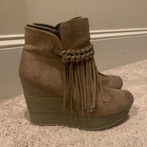 Sbicca Fringe Booties